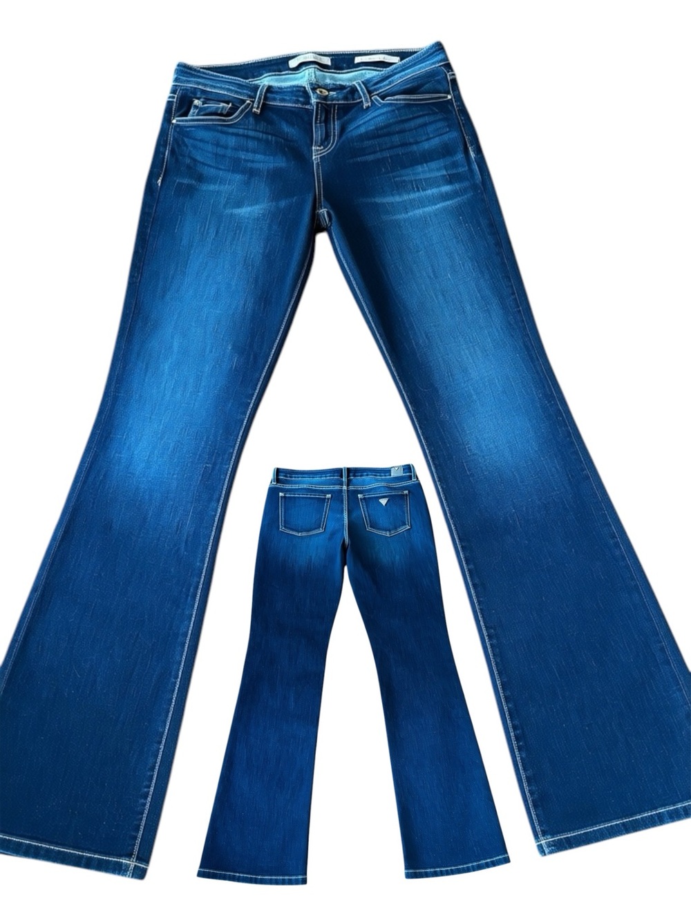 GUESS Boot Cut Mid Rise Whiskered Jeans 29 - Picture 3 of 10